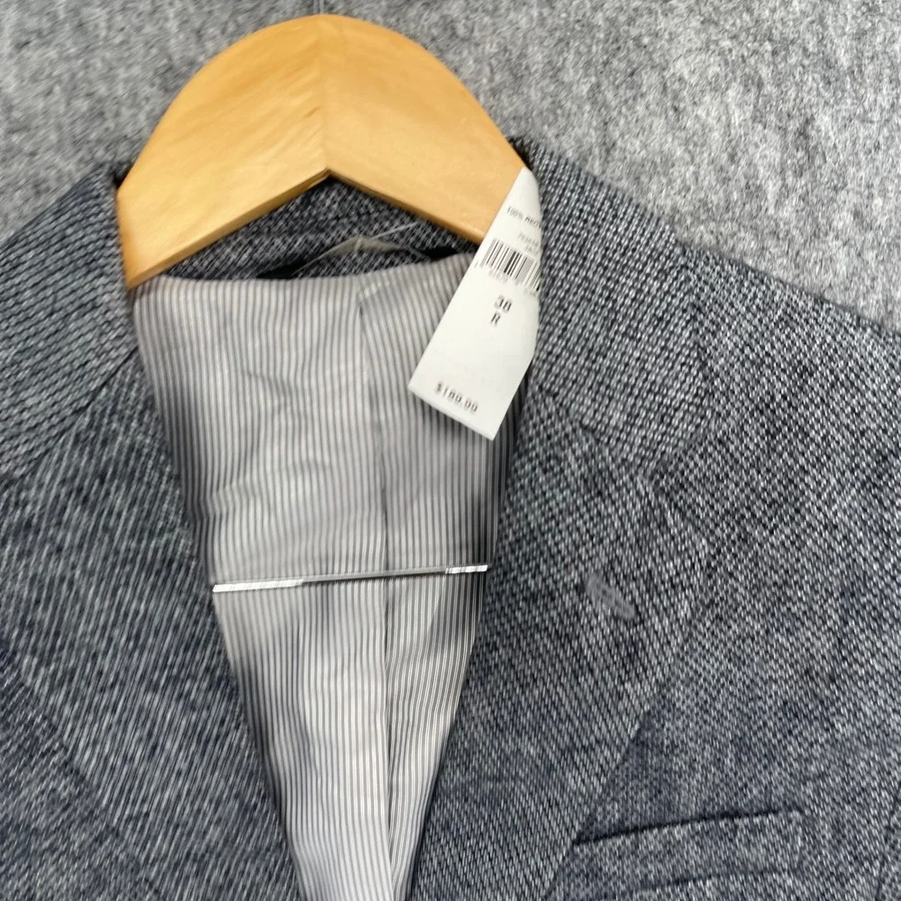 Banana Republic Blazer Mens 38R Slim Fit Gray Textured Blazer Sport Coat New